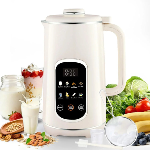 40Oz Nut Milk Maker Machine, 8 in 1 Self-Cleaning Automatic Blender | LED Touch Panel, Homemade Soy, Almond, Oat, Coconut, Plant Based and Non Dairy Beverages, 12H Delay Start, Self-Cleaning1