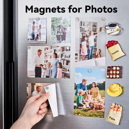 45 Pcs Refrigerator Magnets, 10X2.6Mm Small Fridge Magnets, Silver | Multi-Use Premium Neodymium Office Magnets for Fridge, Whiteboard, Billboard in Home, Kitchen, Office and School5