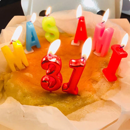 Red Birthday, 1 Candle 1St One Year Cake Bady Roman Numberal Cool Number Candle No 10 11 12 13 14 15 16 17 18 198