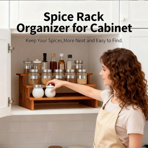 Spice Rack Organizer for Cabinets,Countertop & Pantries3