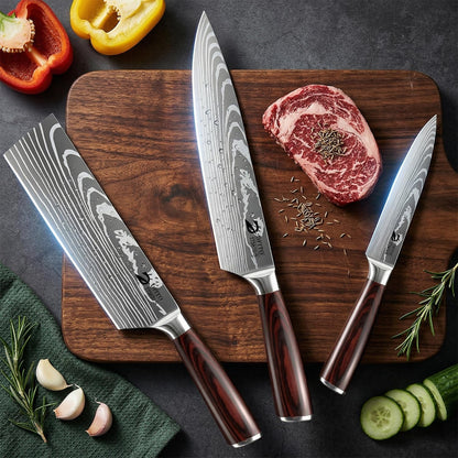 Kitchen Knife Set 3 Pieces, Professional Chef Knives Set Gift Box7