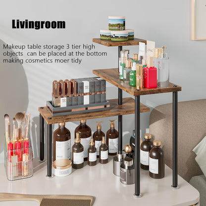 3 Tier Adjustable Countertop Organizer Corner Shelf5