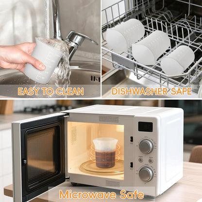 Silicone Cups for Melting Chocolate, 7 Pcs Cups and Spatulas Set7