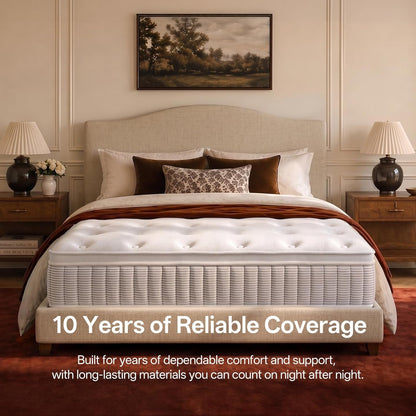 Twin Mattress, 10 Inch Springs Matress, Bed in a Box, Soft and Breathable, Pressure Relief & Motion Isolation, Medium Firm Feel7