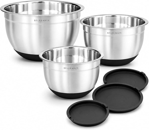 Stainless Steel Mixing Bowls with Airtight Lids Set - Set of 31