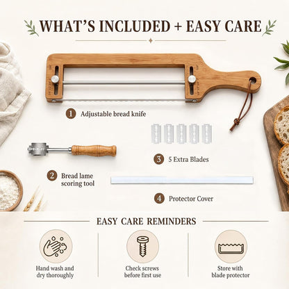 Bread Slicer Adjustable Bread Knife with Lame for Sourdough Homemade Loaf5