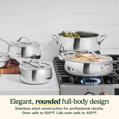 12-Piece Pureclad™ Triple-Ply Stainless Steel Cookware Set, PCT-124