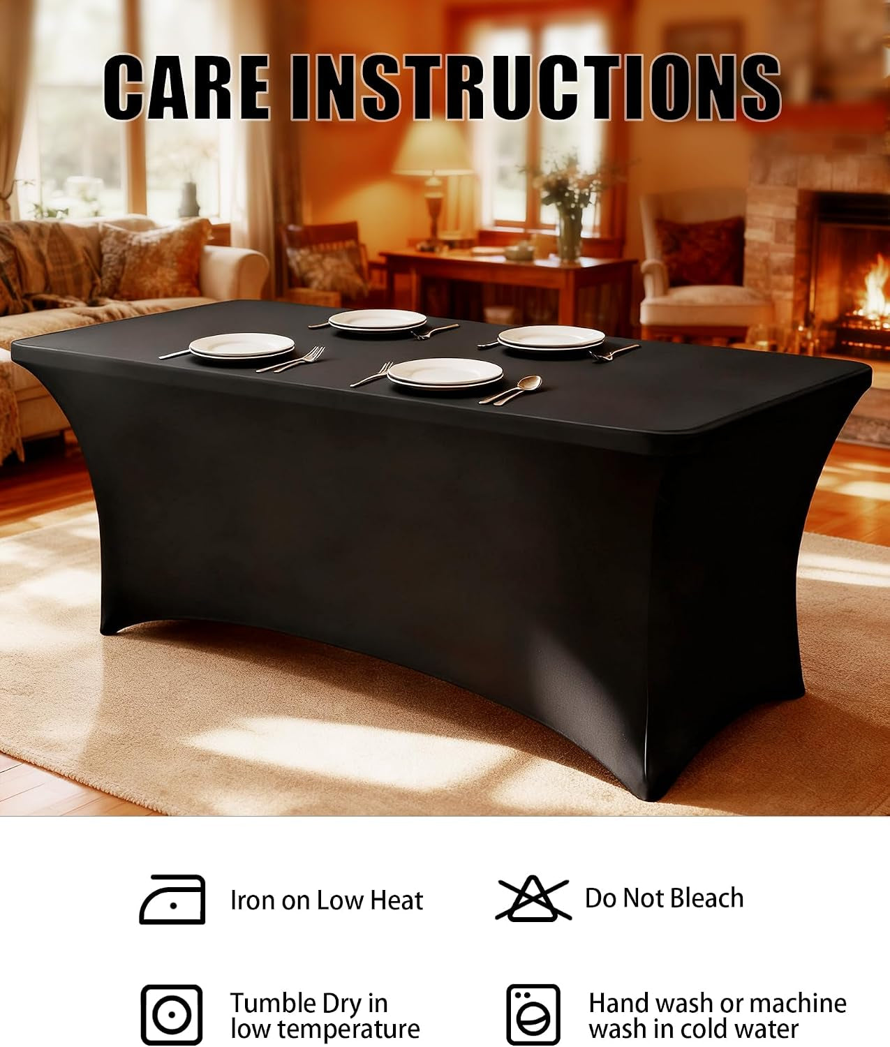 6ft-black-table-cloth-2-pack-fitted-stretch-rectangle-spandex-tablecloth-washable-table-cover-for-party-picnic-wedding-banquet-birthday-and-festival30-x-72