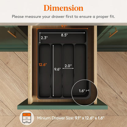 Silverware Drawer Organizer Tray, Cutlery Storage for Kitchen2