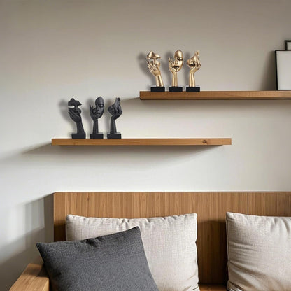 3 Pcs Thinker Small Statue Set - Black Art Abstract Home Accent Figurines for Decor Bedroom, Shelves, Living Room Coffee Table, Office Desktop (3 Pcs Black, 6")9