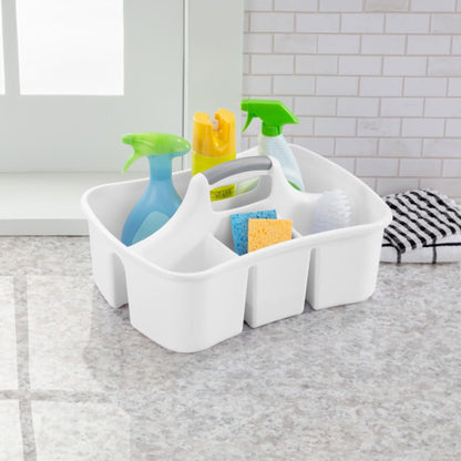 Divided Ultra Caddy, Plastic Portable Organizer, White, 12-Pack5