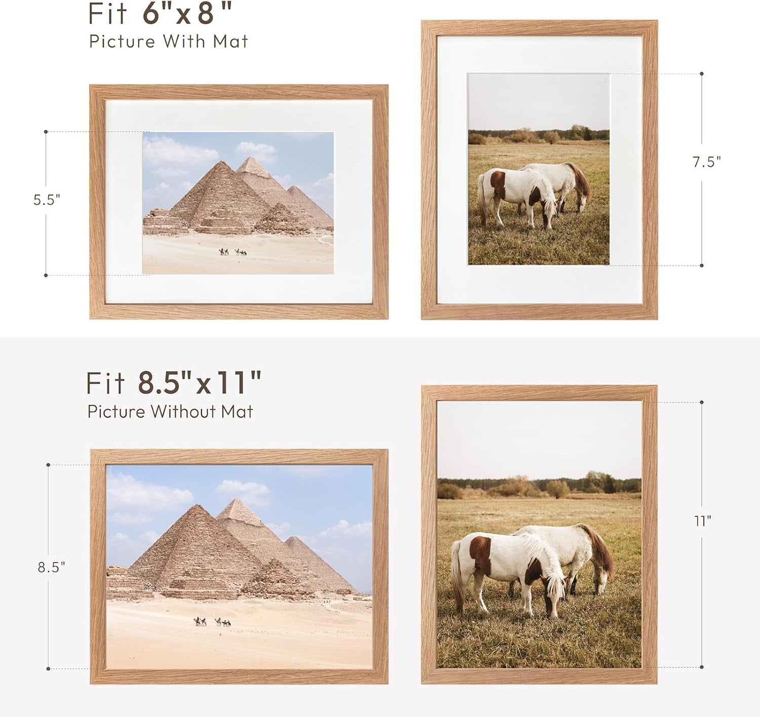 8-5x11-picture-frame-solid-oak-wood-8-5-by-11-frame-with-mat-6x8