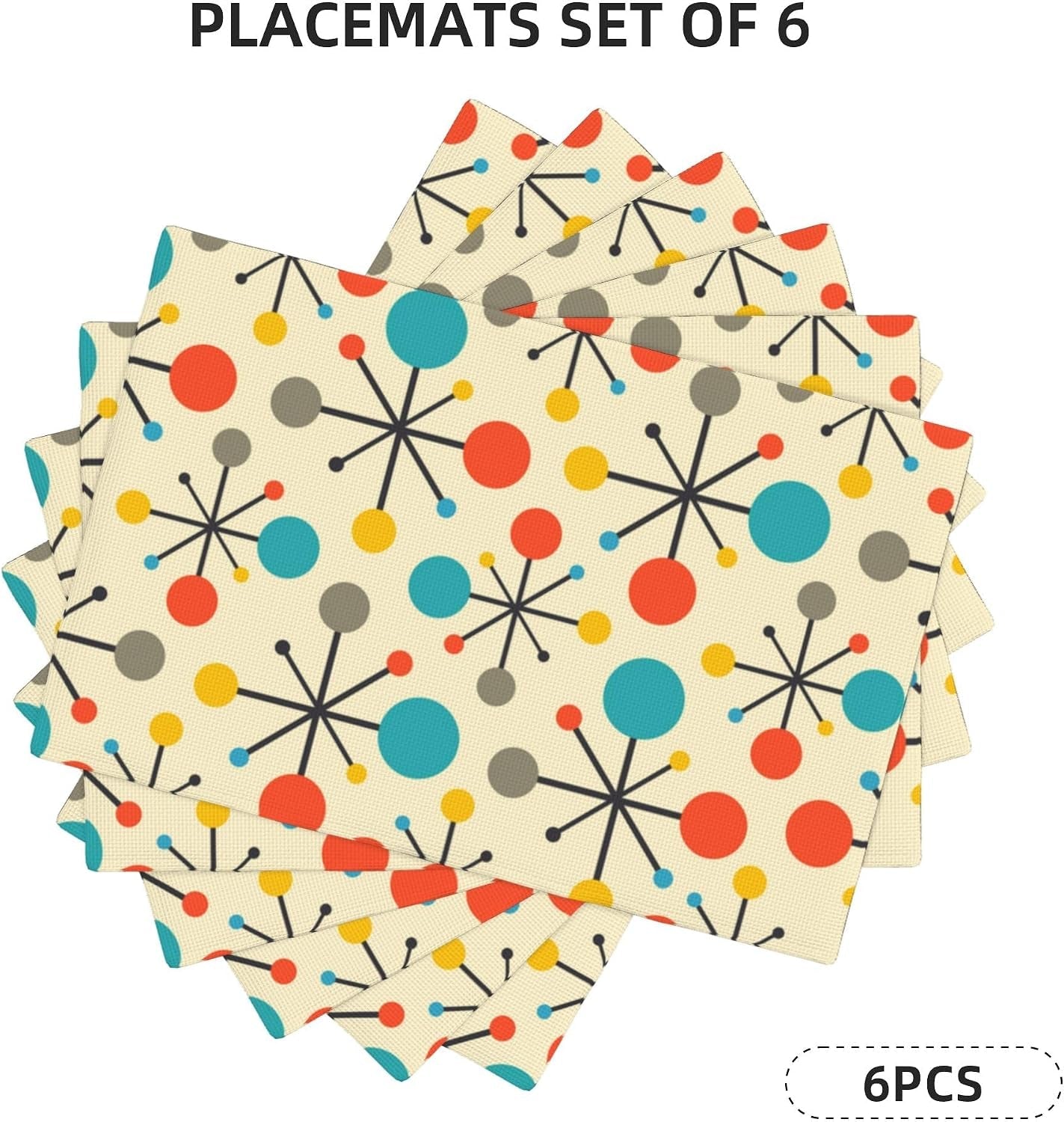 mid-century-fifties-modern-atomic-retro-placemats-set-of-6-yellow-kitchen-table-mats-for-dining-farmhouse-holiday-home-decor-linen-washable-place-mats-12x18inch
