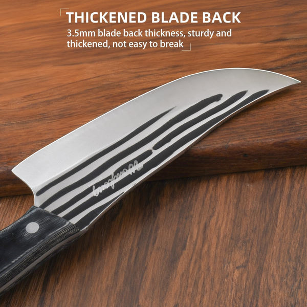 Kitchen Knife, Knives with Sheath Hand Forged Butcher Knife for Meat Cutting Cooking Meat Cleaver Chef Knives for Outdoor Camping, BBQ7