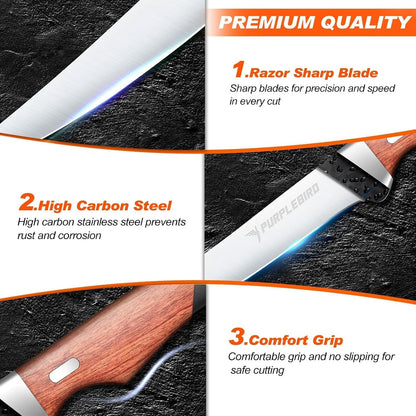 7" Fillet Knife with Sheath, Boning Knife for Meat Cutting3