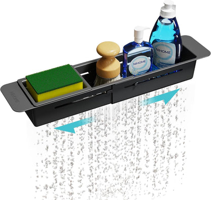 Extendable Kitchen Sink Caddy, Small Brush Sponge Storage Holder1