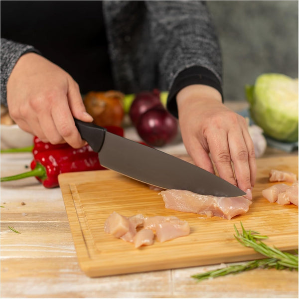 ICED Knife Set 3 Piece, Ice Hardened German Stainless Steel, Razor Sharp Titanium Coated Blades, Chef Bread and Prep Knives, Everyday Kitchen Knife Set8