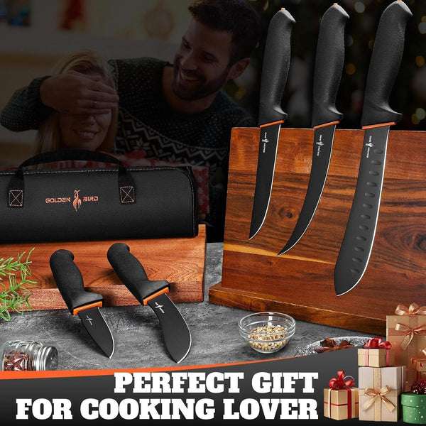 Butcher Knife Set - Non-Slip Skinning Knife Set with Roll Bag | Professional Game Processing Knives Sets - Butcher & Skinning Boning Knives with German Stainless Steel, Gift for Men6