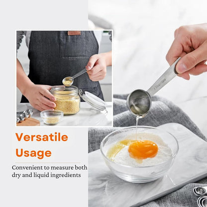14PCS Measuring Spoons Set, 1 Tbsp, 1/2 Tbsp, and 1-1/16Tsp Stainless Steel Measuring Spoons for Cooking Baking Spice Jars and Liquid Ingredients5
