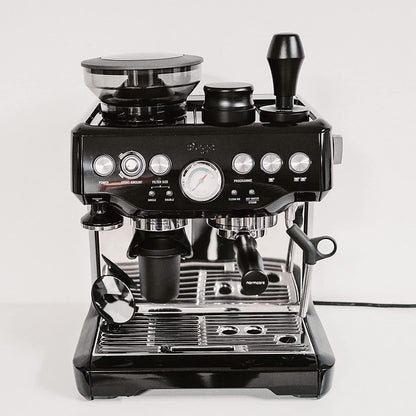 V4 Coffee Tamper 53.3Mm - Spring-Loaded Tamper - Barista Espresso Tamper with 15Lb / 25Lb / 30Lbs Replacement Springs - Anodized Aluminum Handle and Stand - Flat Base, Black6