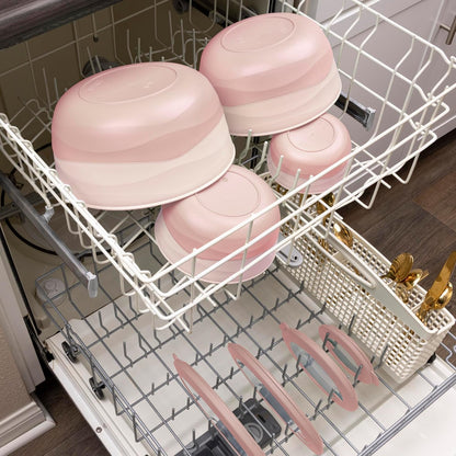 Pera Plastic Mixing Bowls with Lids - 8-Piece Airtight Leak-Proof Nesting Bpa-Free Prep Bowl Set for Kitchen & Food Storage, Large 4200Ml Capacity, Microwave & Dishwasher Safe (Pink)7