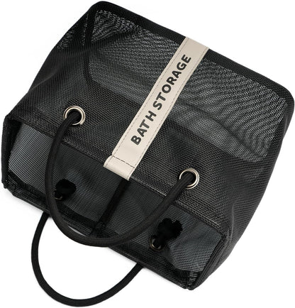 Bath Storage Shower Caddy Organizer for Bathroom, College Dorm, Camp, Gym (Small Black)6