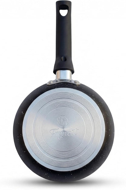 5 Inch Mini Frying Pan Skillet (3.5-Inch Cookable Surface Area), Nonstick Aluminum Egg Pan for Single Eggs, Omelets and Breakfast, Compact Stovetop Cookware for Gas, Electric and Camping Use6