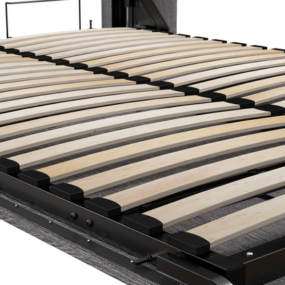 Queen Murphy Bed, Bark Grey, Nebula, 65W6