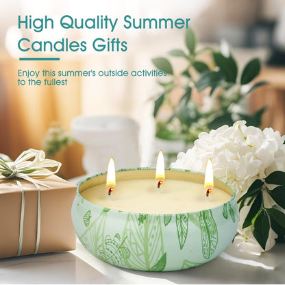 Citronella Candles Outdoor, Large Citronella Candle Outdoor for Patio, 3 Pack 12Oz Summer Candle Bulk for Home Garden Yard Camping Party Indoor outside Decorative, 210 Hours Long Burning, 3 Wick8
