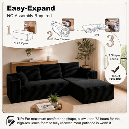 106" Boneless Couches for Living Room,Modular Sectional Sofa9