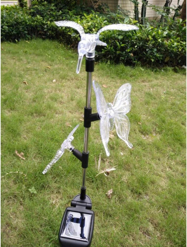 Solar Garden Stake Lights Hummingbird Butterfly and Dragonfly Multi-Color Changing Decorative Landscape Light for Garden Patio Lawn Yard Decorations4