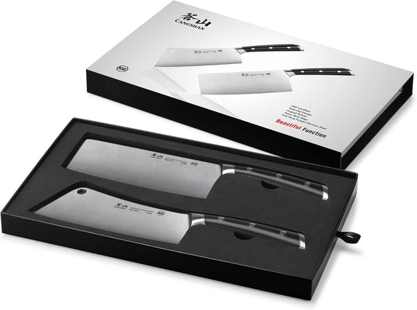 S/S1 Series German Steel Forged Chinese Cleaver Set (Black)7