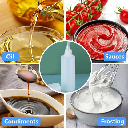 2 Pack 10 Oz (300Ml) Condiment Squeeze Bottles, Leak Proof, Refillable | Condiment Container for Kitchen Use, Great for Ketchup, Mustard, Syrup, Sauces, Dressing and Oil5