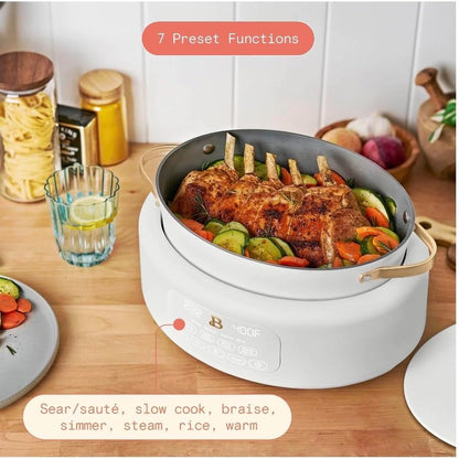 Beautiful by Drew Barrymore 6Qt Electric Multi-Cooker, 10-In-1, 7 Preset Functions, White4