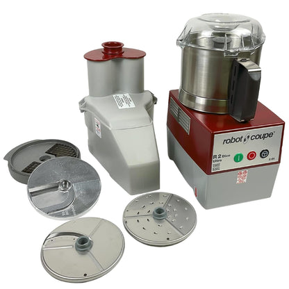R2U DICE Combination Food Processor with 3 Quart Bowl, Stainless Steel, Continuous Feed & 4 Discs, 2 Hp, 120V,R2 DICE Ultra8