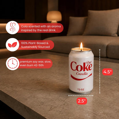 Diet Cola Candle - Smells like Real Cola - a Fun Candle, Top Pick among Soda Lovers Gifts - Funny Candles for Women & Men, Funky Candles, Merch Gift for Birthdays, Cool Gifts and Aesthetic Room Decor3