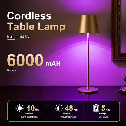 4 Pack Cordless Table Lamp Rechargeable Gold6
