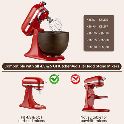 Walnut Mixing Bowl for Kitchen Aid 4.5-5 Qt Tilt-Head8