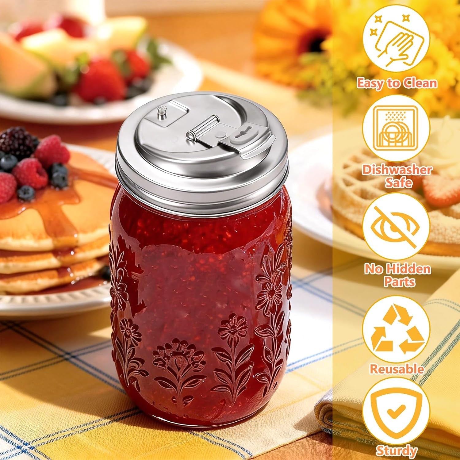 wide-mouth-mason-jar-drinking-lids-stainless-steel-sip-lid-2-pcs-mason-jar-drink-lids-for-iced-coffee-smoothies-cold-drinks-leak-resistant-reusable-heavy-duty-metal