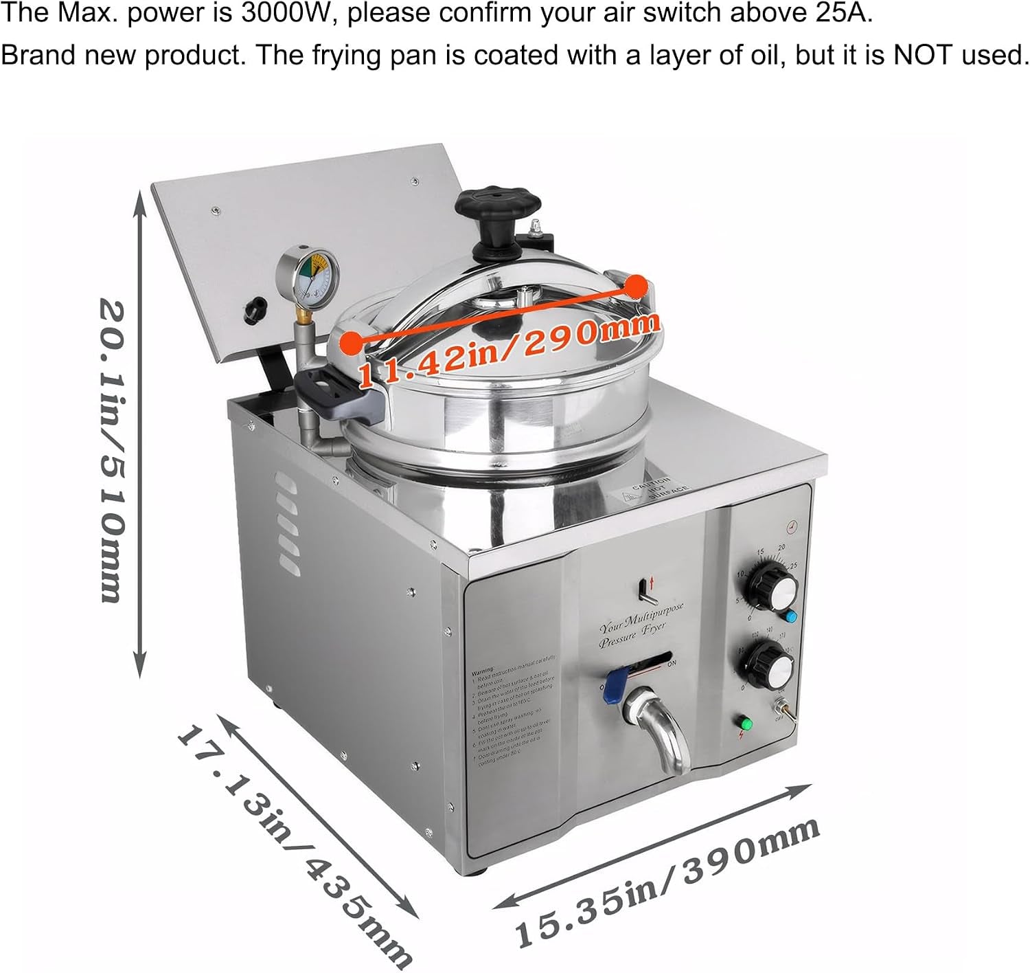 16l-commercial-electric-pressure-fryer-stainless-steel-electric-countertop-pressure-fryer-commercial-electric-pressure-fryer