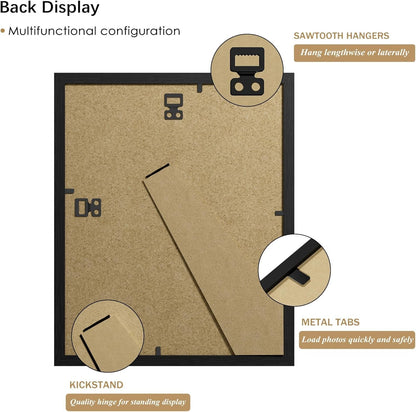 8X10 Picture Frame 15 Pack, Black with Polished Plexiglass4