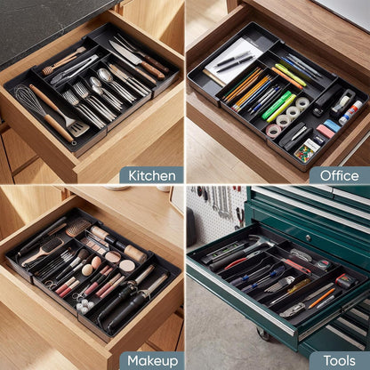 Silverware Drawer Organizer, 9 Slots Expandable Kitchen Drawer Organizer5