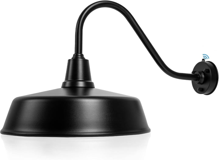 18 Inch Diameter Dusk to Dawn Barn Light Outdoor Gooseneck Lighting
