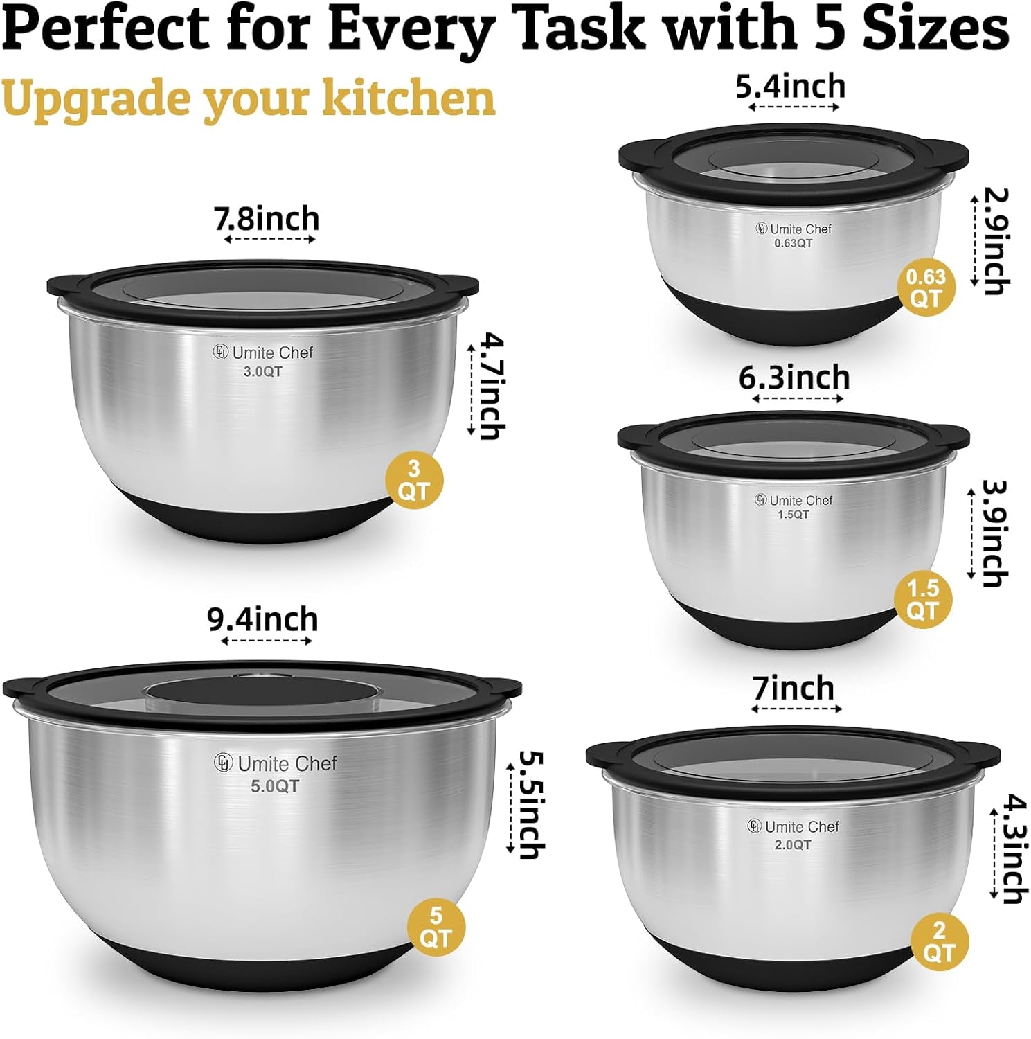mixing-bowls-with-lids-set-non-slip-airtight-warp-proof-tpr-as-lids-thicker-stainless-steel-bowls-measurement-lines-3-graters-prep-meal-bowl-black-nesting-bowl-for-kitchen-5-3-2-1-5-0-63qt