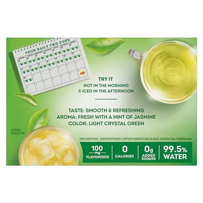Lipton Signature Blend Green Tea Bags, Unsweetened Teabags for Hot Tea or Iced Tea with Caffeine and Flavonoids, 40 Total Tea Bags3