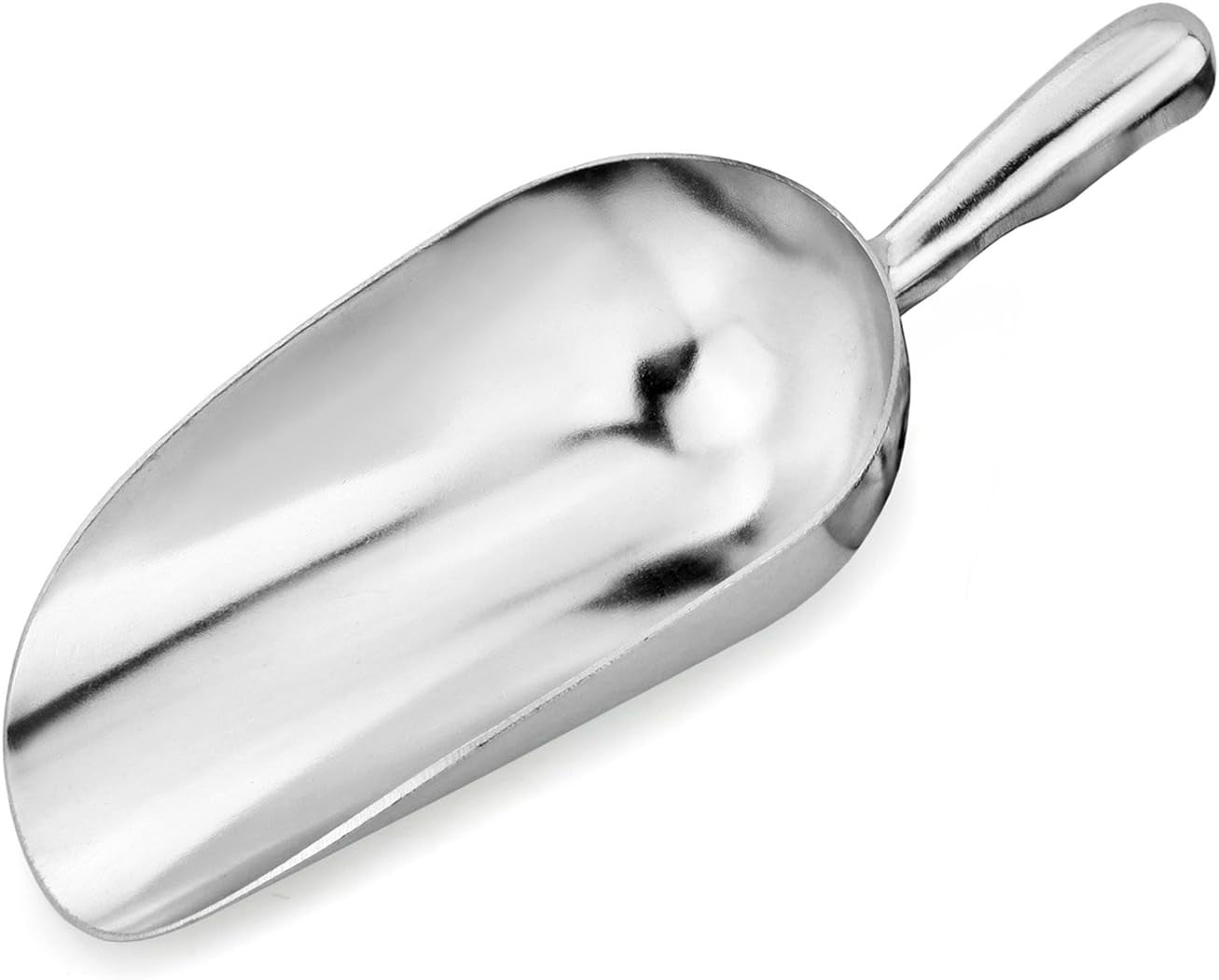 34547-one-piece-cast-aluminum-round-bottom-bar-ice-flour-utility-scoop-24-ounce-silver-hand-wash-only