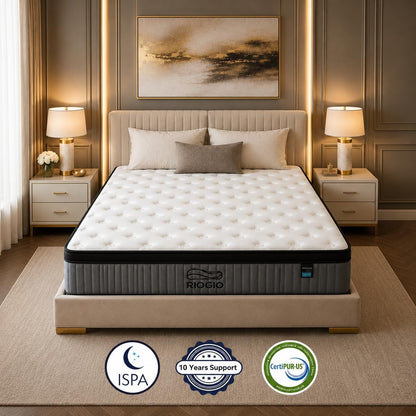 Queen Mattress 14 Inch Hybrid Mattress in a Box, Upgraded Memory Foam Pocket Springs for Superior Motion Isolation, Pressure Relie Deep Sleep Cooling Bed, Breathable Removable Cover6