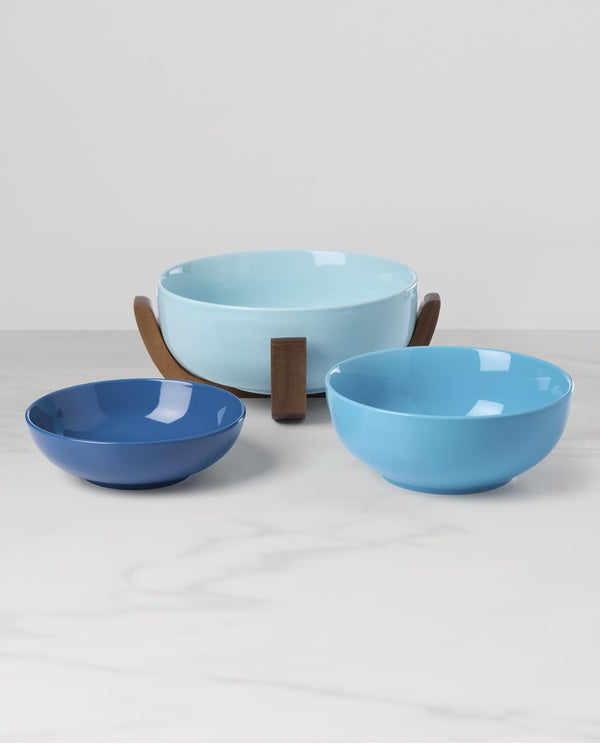 24 Seven Colors Turquoise Porcelain Nesting Bowl Set, 4-Piece8