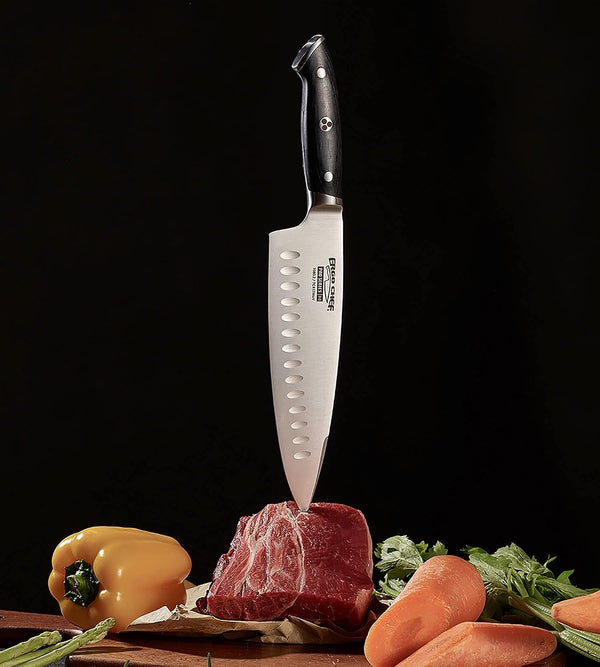 Pro Series 2.0 8-Inch Chef’S Knife - Forged High Carbon 7Cr17Mov Stainless Steel Blade with Ergonomic Black Pakkawood Handle - Full Tang Construction8