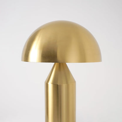 Venus Mushroom Table Lamp - Modern Lamp for Living Room, Bedroom Side/End Table - Dimmable, Unique Side Table LED Lamp Shade for Office, Reading - Brass/Gold, 14" Tall9